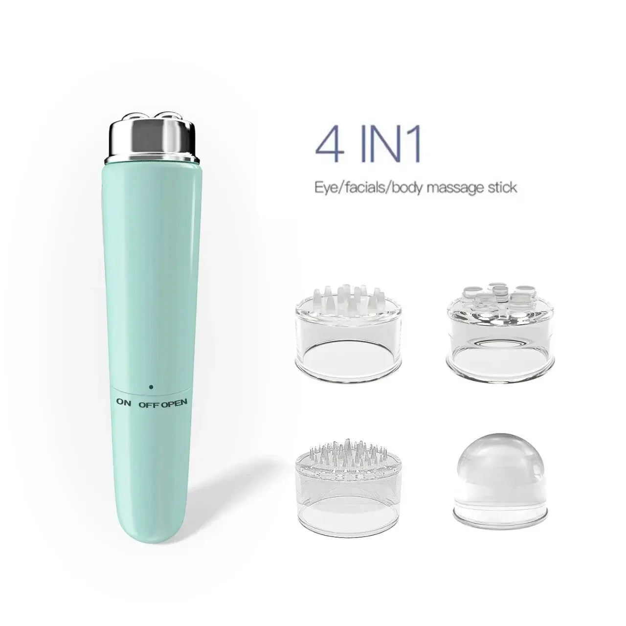 Massageador Facial Elétrico 4 em 1 Relaxamento de Pele