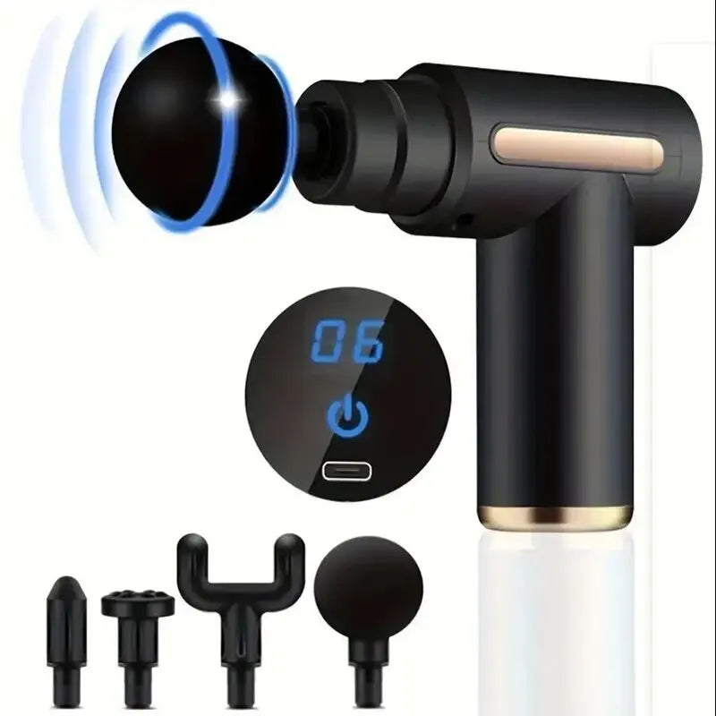Mini pistola de massagem muscular portátil, massageador corporal profundo,vibrador corporal