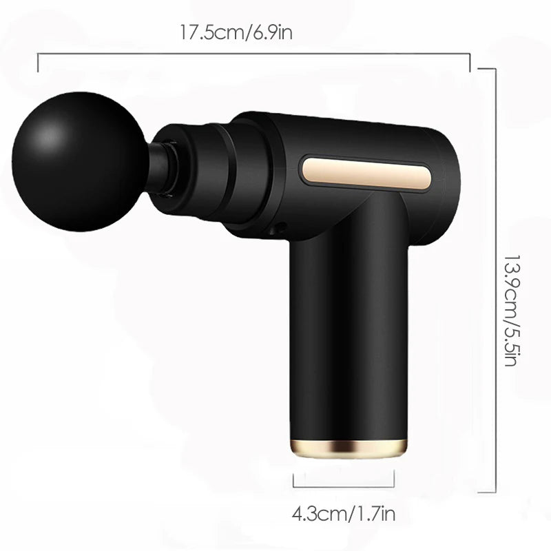 Mini pistola de massagem muscular portátil, massageador corporal profundo,vibrador corporal