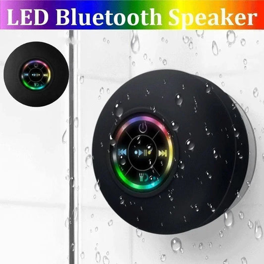 Caixa de Som Bluetooth à Prova d’Água com LED